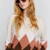 Fashion Classic Cashmere Sweater - Autumn Argyle Women Knitwear
