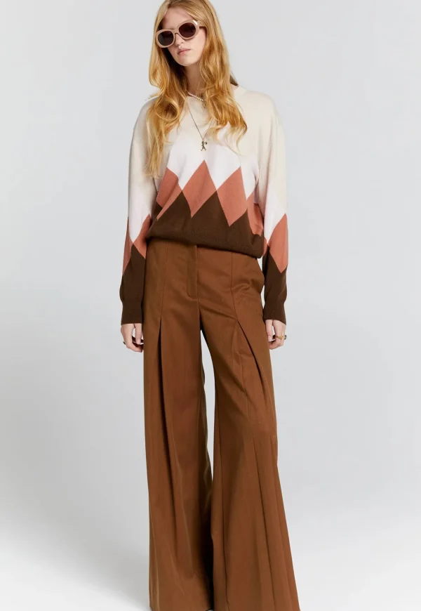 Fashion Classic Cashmere Sweater - Autumn Argyle Women Knitwear