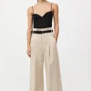 Online Cotton Paperbag Waist Trousers - Champagne Women Pants