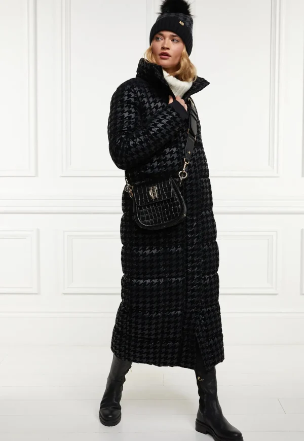 Discount Crawford Longline Coat - Mono Houndstooth Women Coats