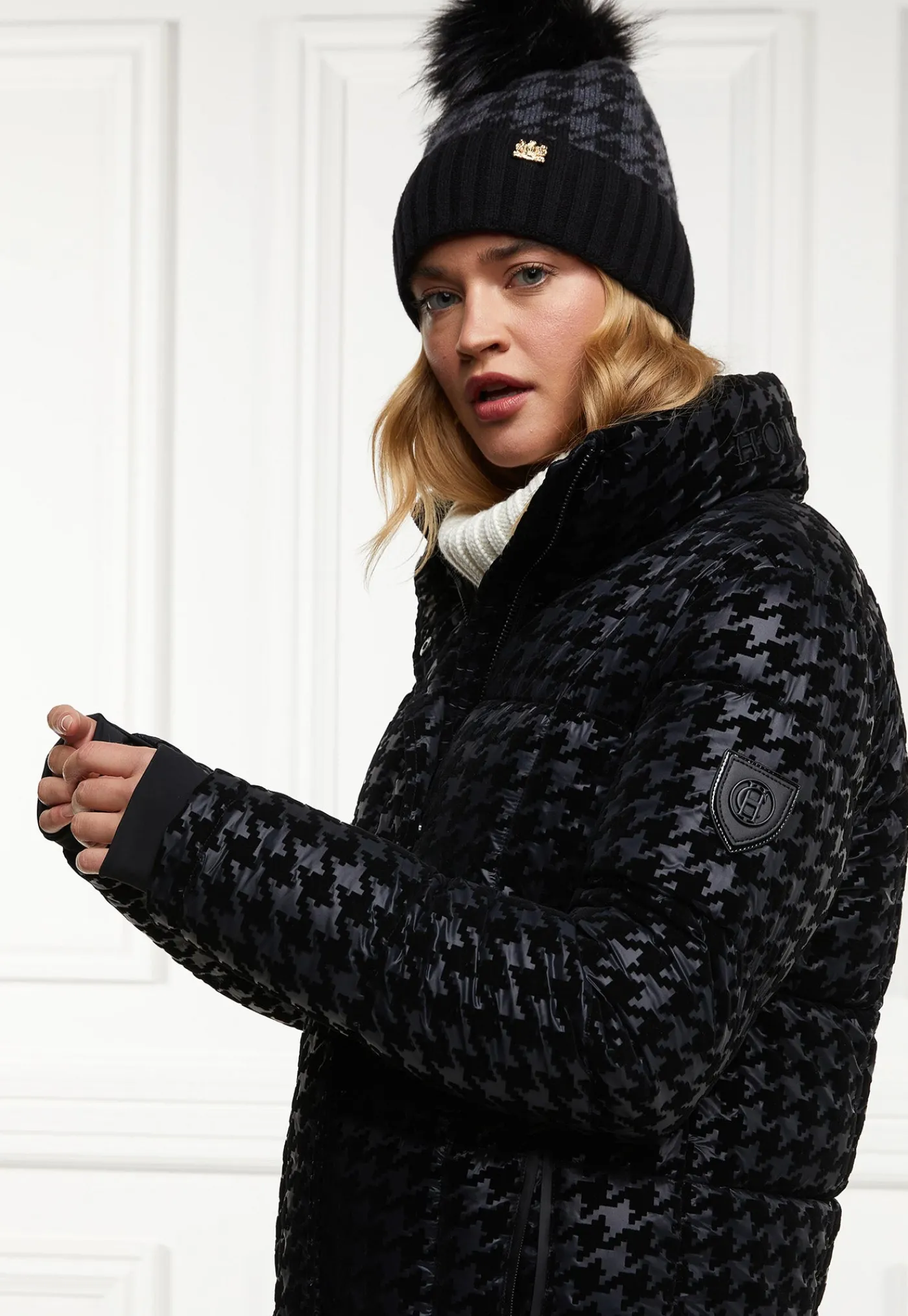 crawford_longline_coat__m_2.webp Discount Crawford Longline Coat - Mono Houndstooth Women Coats