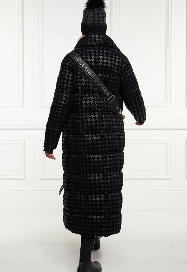 Discount Crawford Longline Coat - Mono Houndstooth Women Coats