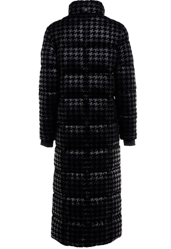 Discount Crawford Longline Coat - Mono Houndstooth Women Coats