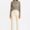 Fashion 501 Crop - White Destructed Women Denim