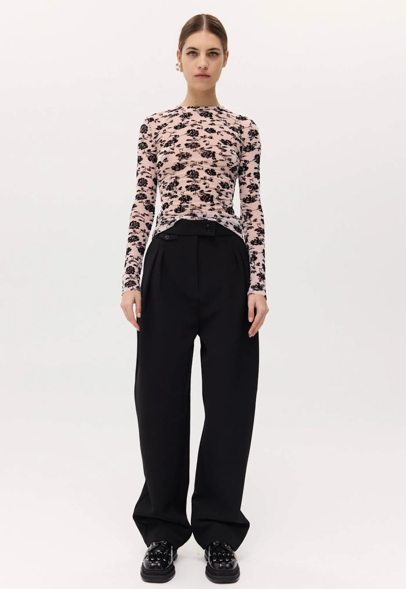 darvos_top__powder__black_0.webp Outlet Darvos Top - Powder & Black Women Tops & Tees
