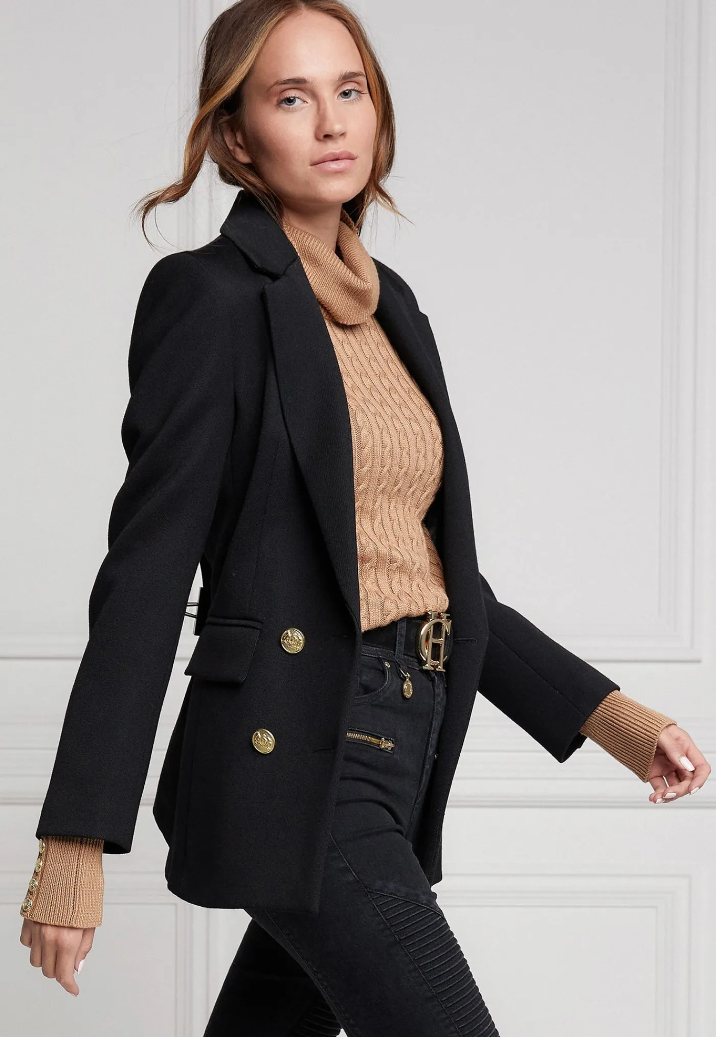 double_breasted_blazer__b_2.webp Hot Double Breasted Blazer - Black Twill Women Blazers & Jackets