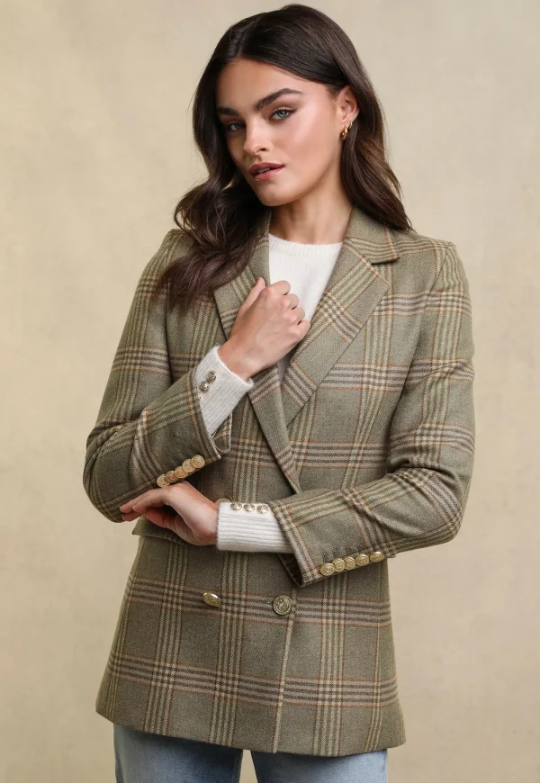 Fashion Double Breasted Blazer - Leveret Women Blazers & Jackets