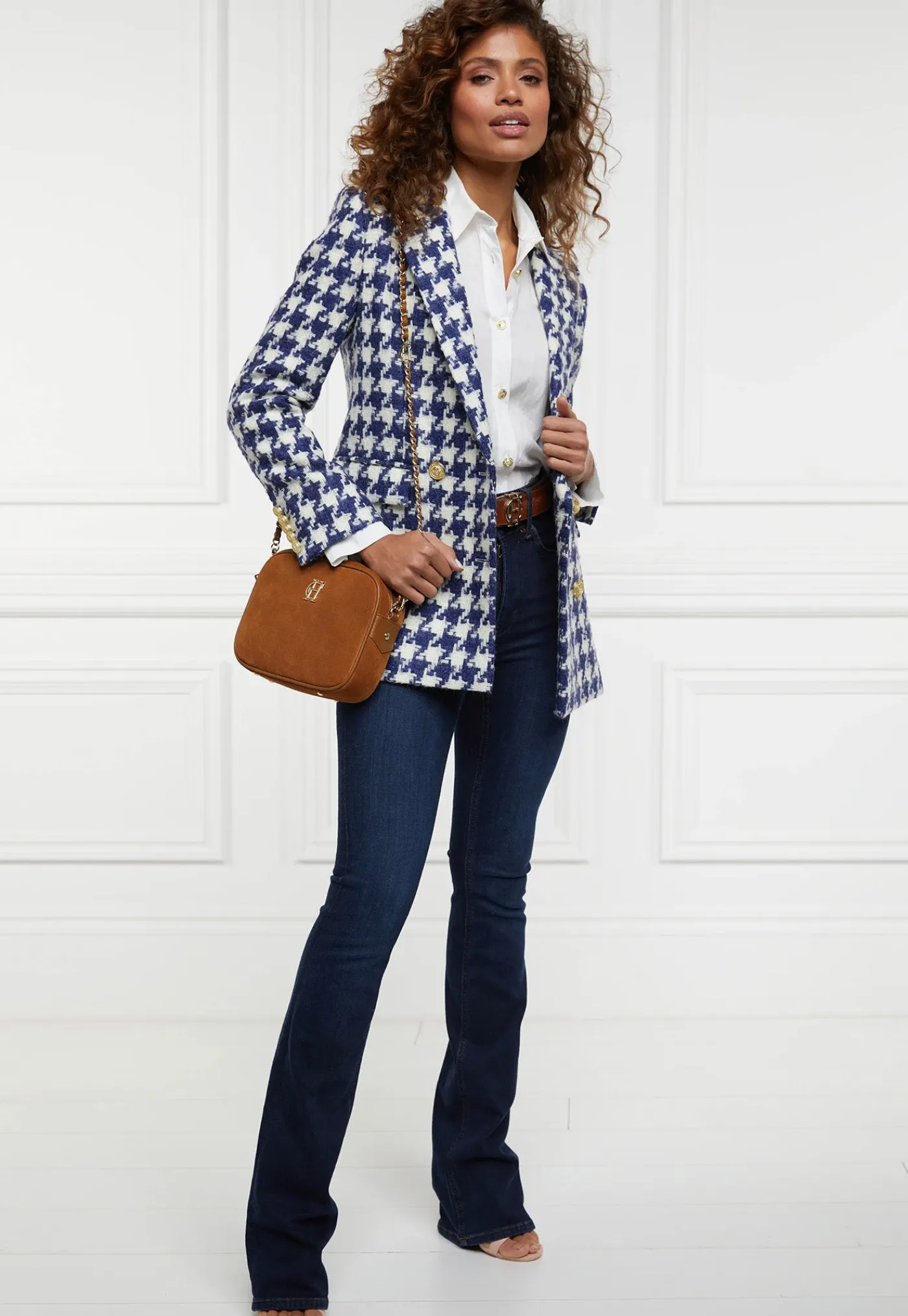 double_breasted_blazer__l_3-1.webp Online Double Breasted Blazer - Large Scale Navy Houndstooth Women Blazers & Jackets