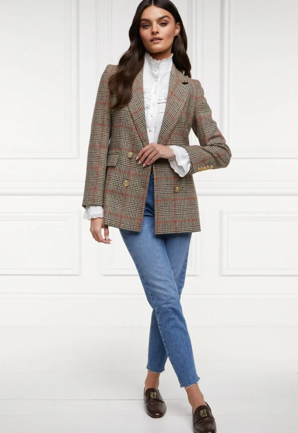 Clearance Double Breasted Blazer - Orange Windsor Women Blazers & Jackets