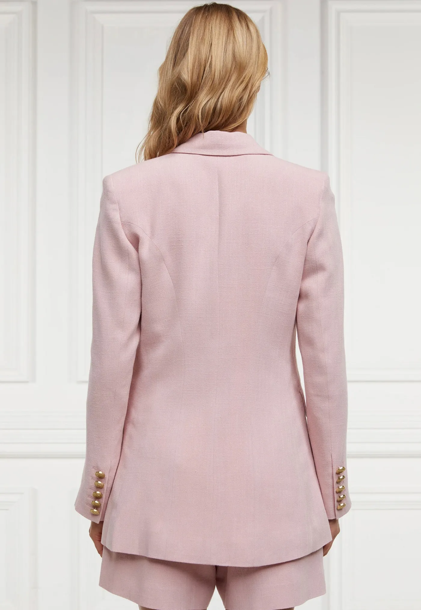 double_breasted_blazer__p_2.webp Hot Double Breasted Blazer - Pink Linen Women Blazers & Jackets