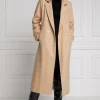 Sale Double Breasted Coat - Camel Women Coats