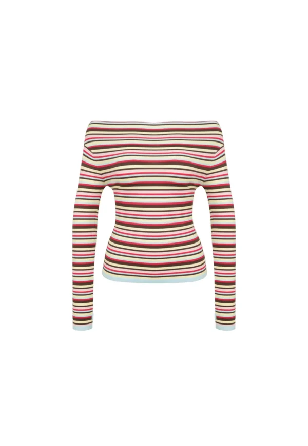 Sale Emma Knit Long Sleeve - Candy Stripe Women Tops & Tees