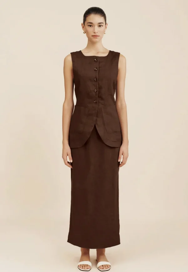Clearance Emma Pencil Skirt - Chocolate Women Skirts