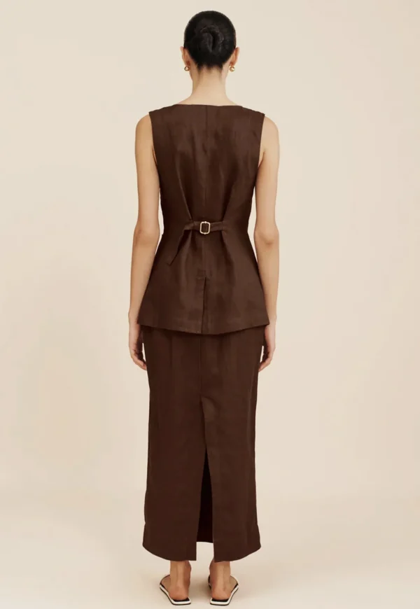 Clearance Emma Pencil Skirt - Chocolate Women Skirts