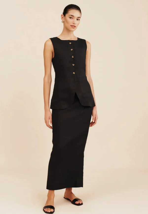 Discount Emma Vest - Black Women Tops & Tees