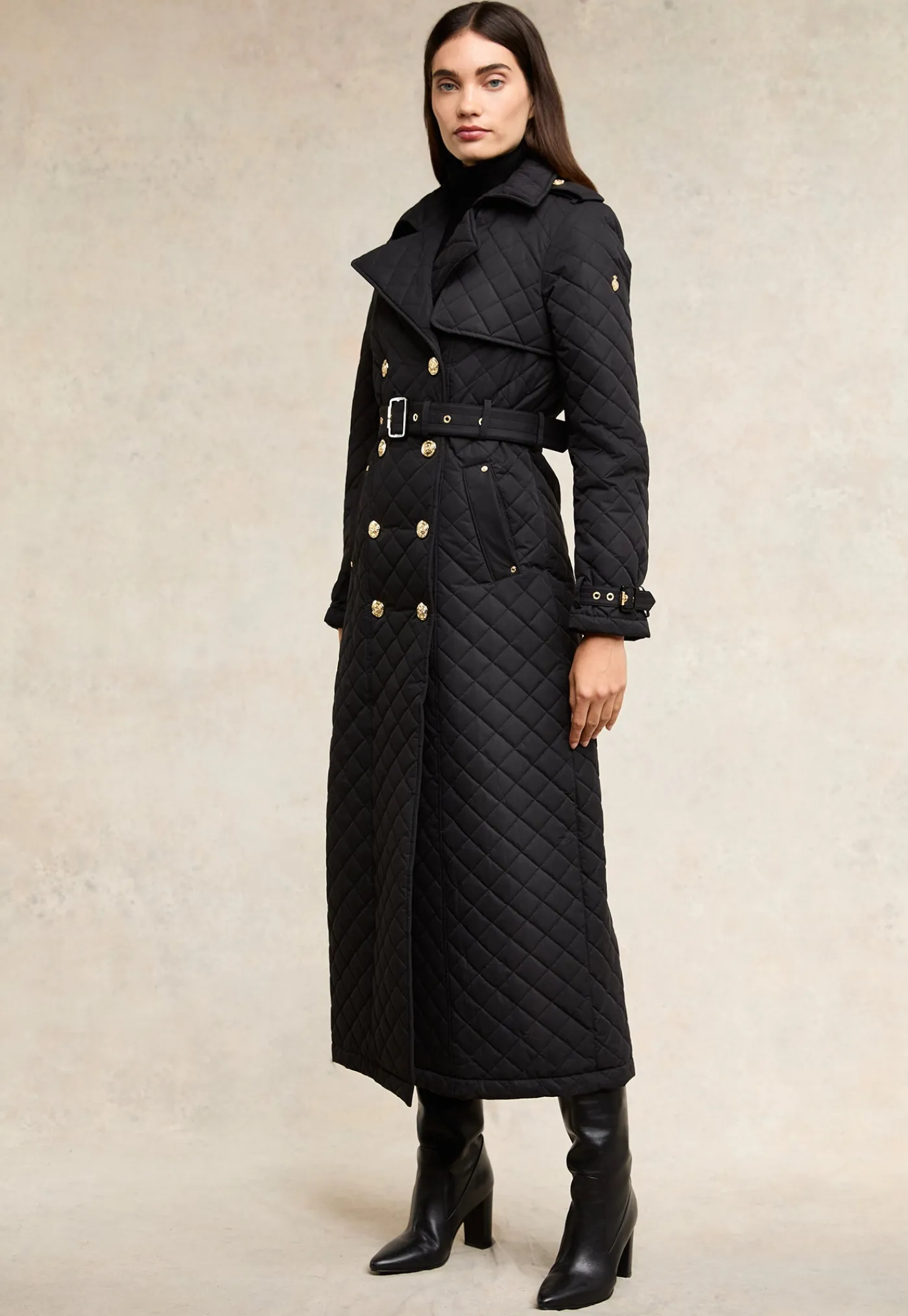 enstone_quilted_trench_co_2.webp Best Enstone Quilted Trench Coat Full Length - Black Women Coats