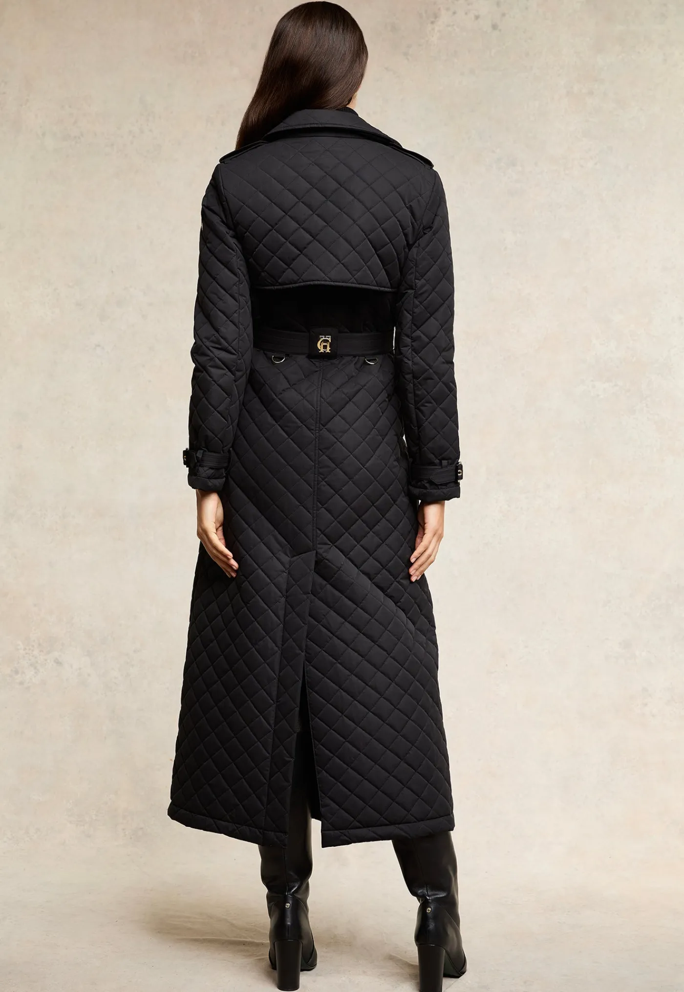 enstone_quilted_trench_co_5.webp Best Enstone Quilted Trench Coat Full Length - Black Women Coats