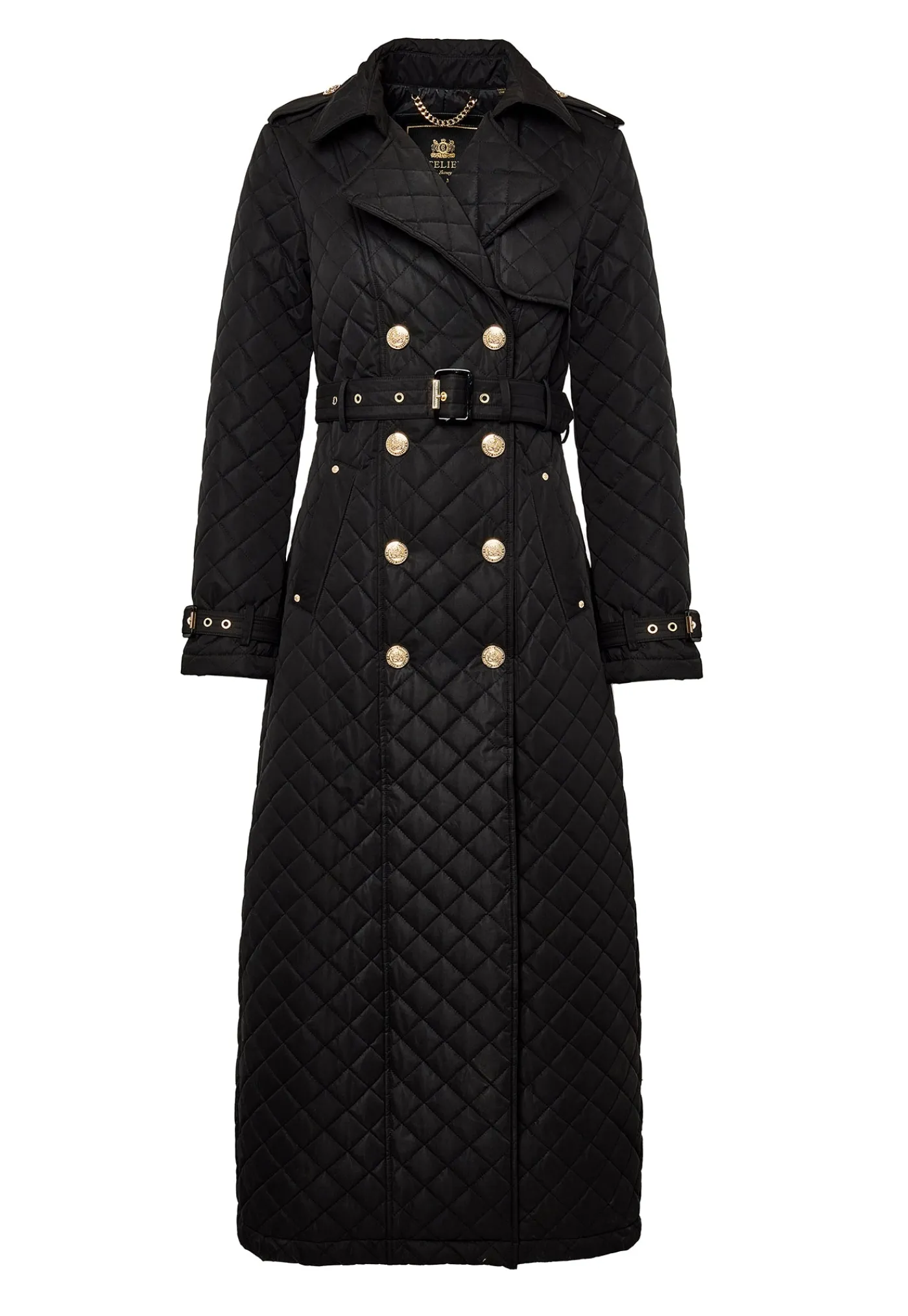 enstone_quilted_trench_co_6.webp Best Enstone Quilted Trench Coat Full Length - Black Women Coats