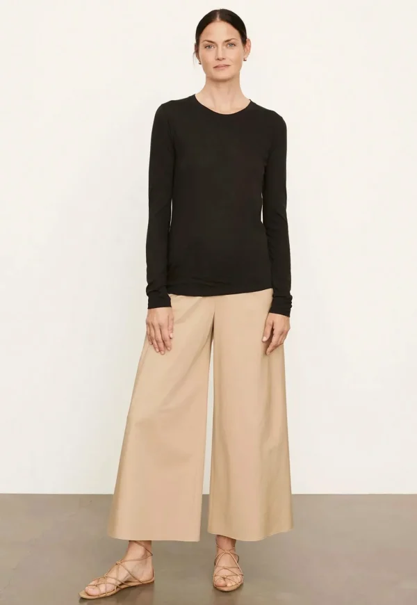 Sale Essential Long Sleeve Crew - Black Women Tops & Tees