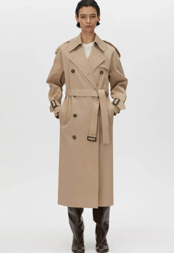 Best Evans Classic Trench Coat - Sand Women Coats