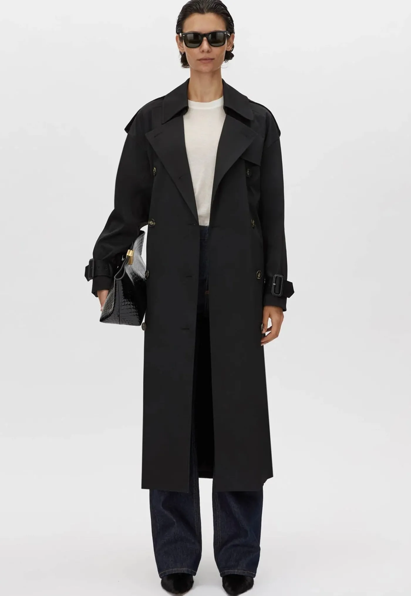 evans_classic_trench_coat_0.webp Online Evans Classic Trench Coat - Black Women Coats
