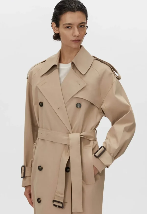 Best Evans Classic Trench Coat - Sand Women Coats