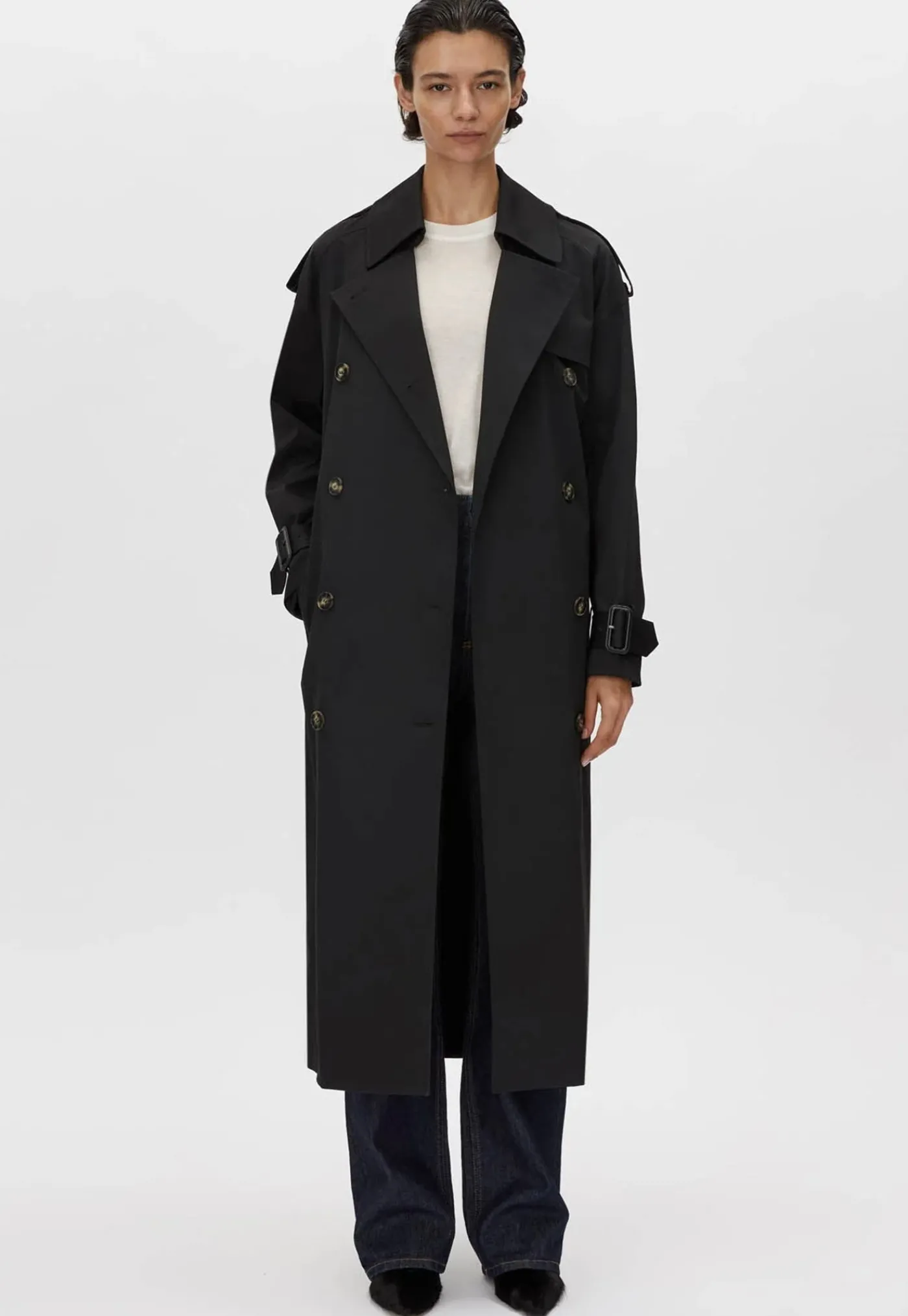 evans_classic_trench_coat_1.webp Online Evans Classic Trench Coat - Black Women Coats