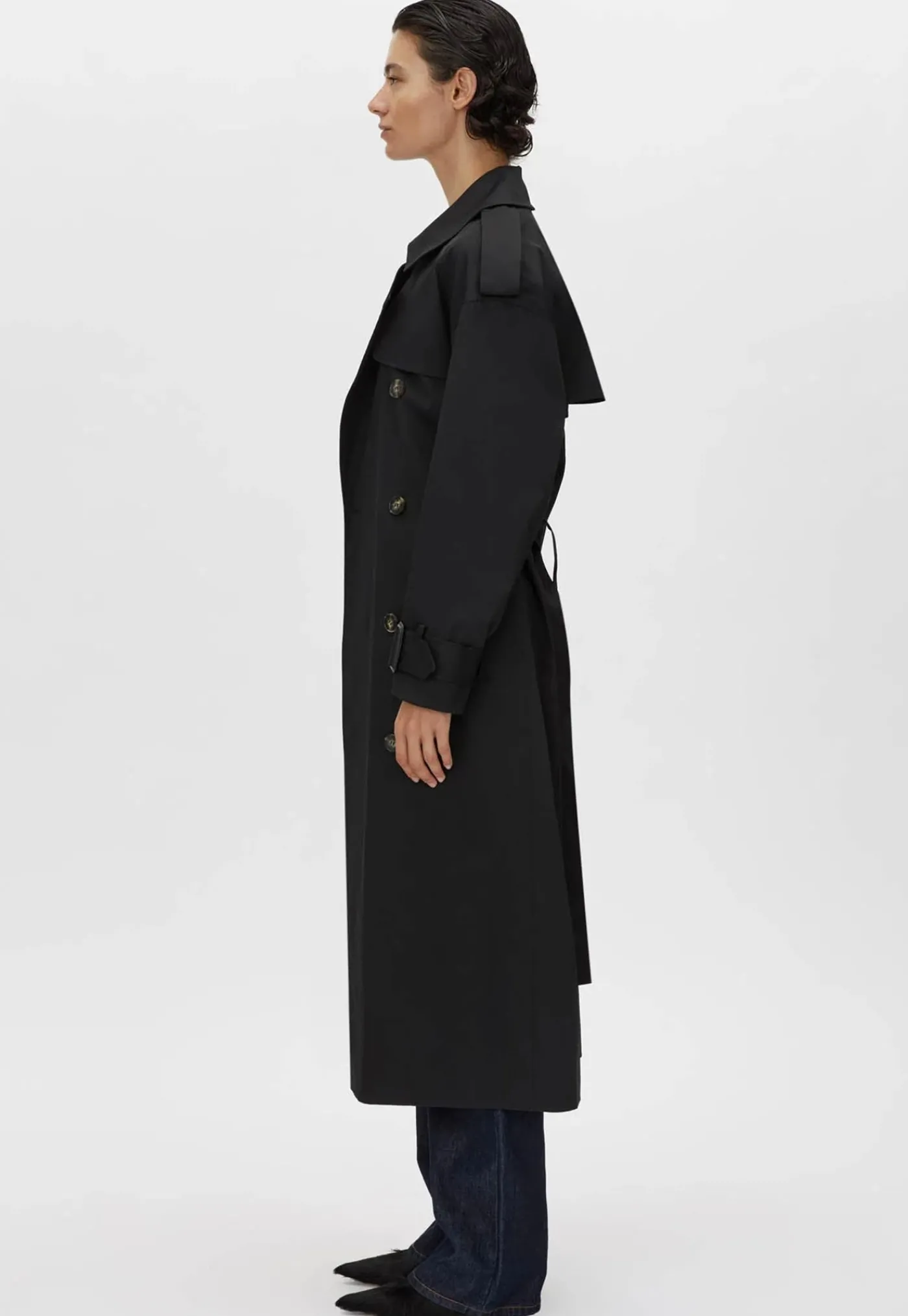 evans_classic_trench_coat_3.webp Online Evans Classic Trench Coat - Black Women Coats