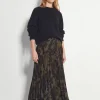 Clearance Evelyn Pleat Skirt - Midnight Flora Women Skirts