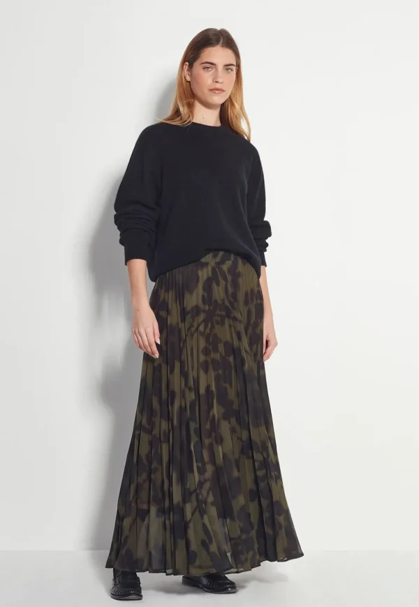 Clearance Evelyn Pleat Skirt - Midnight Flora Women Skirts