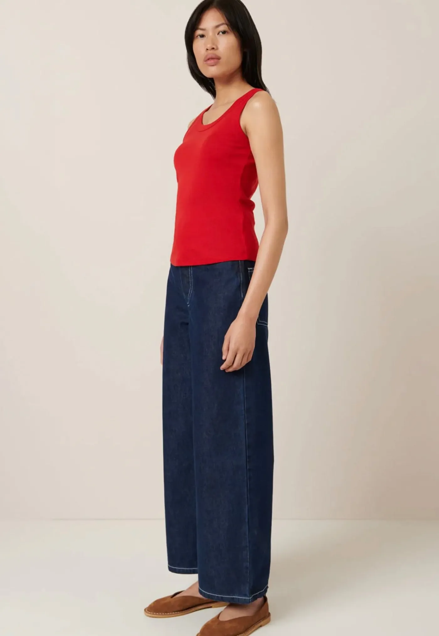 everyday_singlet__red_2.webp Online Everyday Singlet - Red Women Tops & Tees