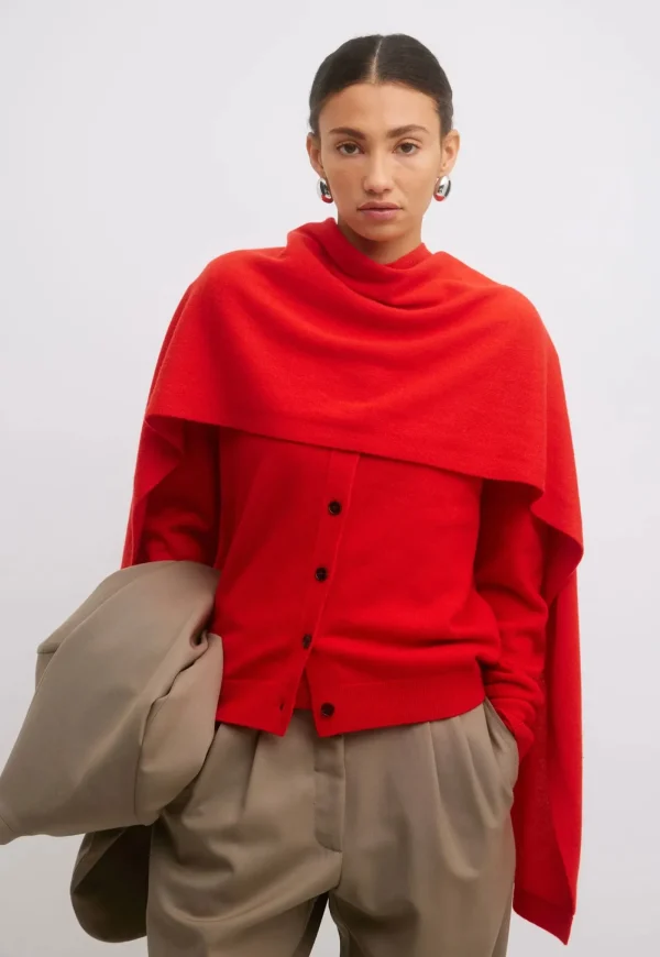 Discount Farrah Knit Cardi - Lipstick Red Women Knitwear