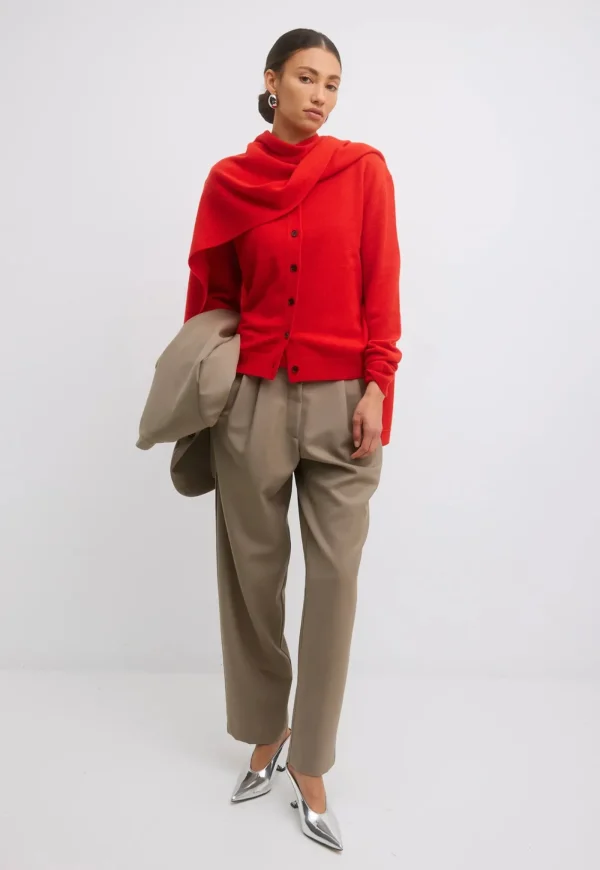 Discount Farrah Knit Cardi - Lipstick Red Women Knitwear