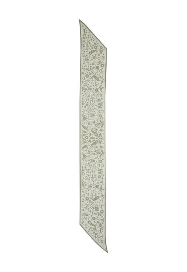 Best Filigree Sash Scarf - Cream/Olive Women Scarves | Scarves