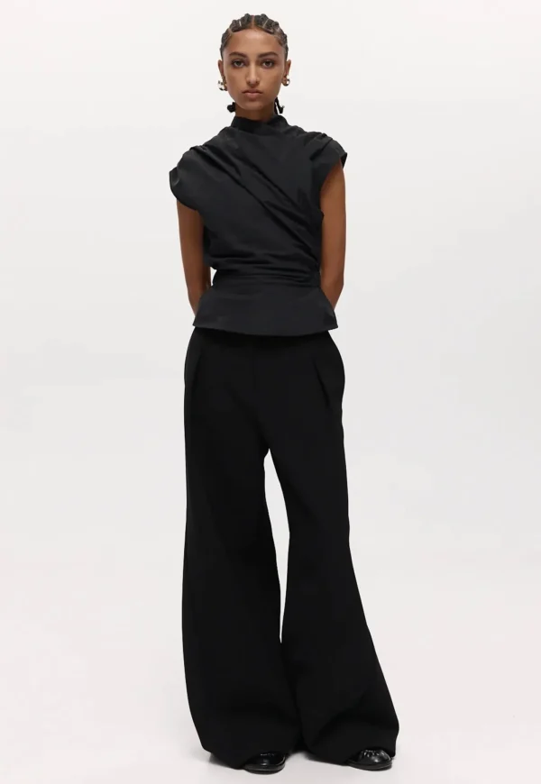 Best Flared Abel Trouser - Black Women Pants
