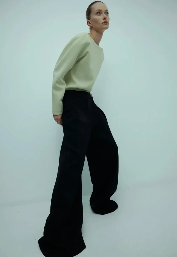 Best Flared Abel Trouser - Black Women Pants