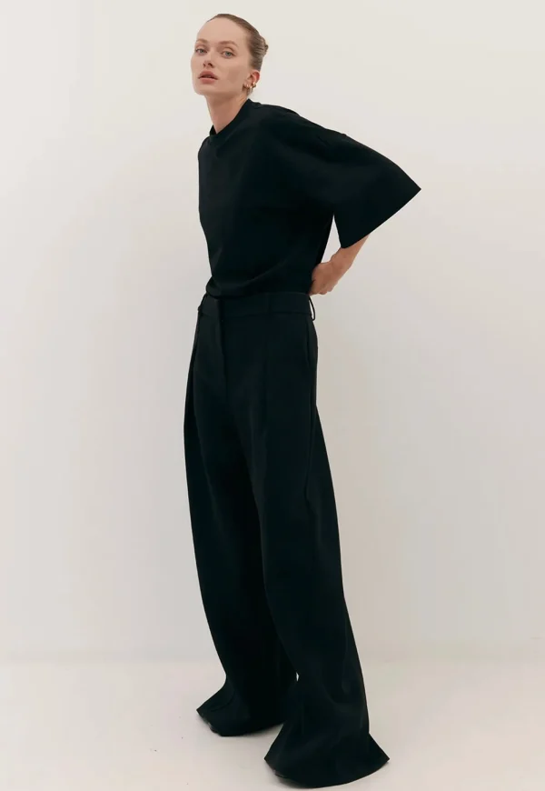 Best Flared Abel Trouser - Black Women Pants