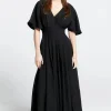 Discount Florence Dress - Black Linen Women Dresses