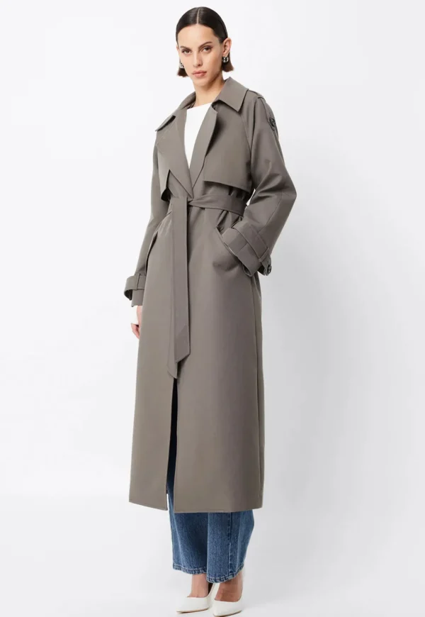 Online Franklin Trench Coat - Charcoal Women Coats