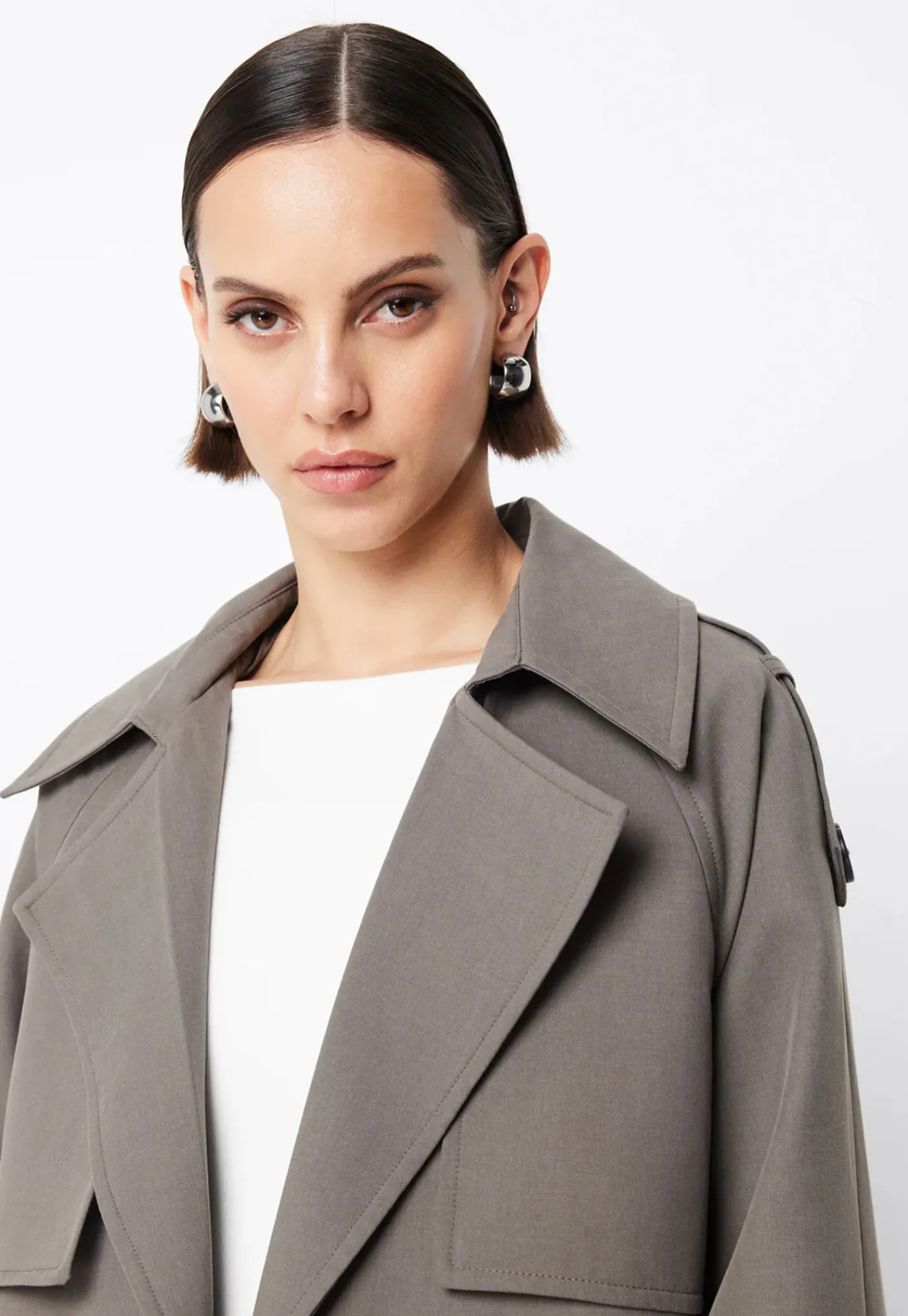 franklin_trench_coat__cha_4.webp Online Franklin Trench Coat - Charcoal Women Coats