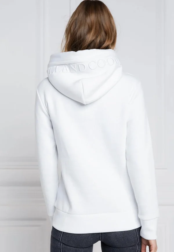 Sale GBE Flock Logo Hoodie - Optic White Women Sweaters & Hoodies