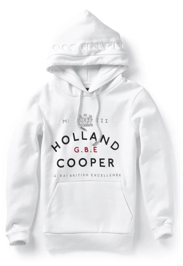 Sale GBE Flock Logo Hoodie - Optic White Women Sweaters & Hoodies