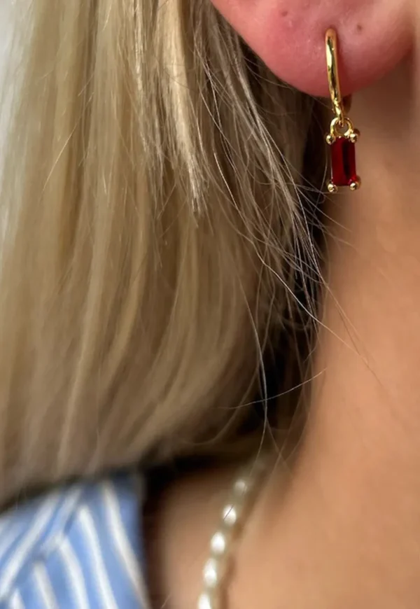 Discount Gemma Hoops - Red/Gold Women Jewellery | Jewellery