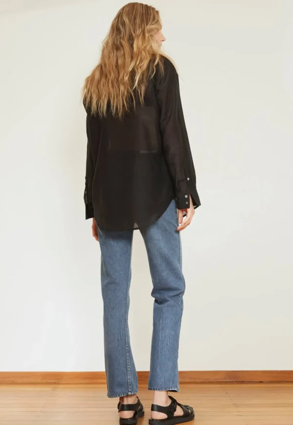 Outlet Gentleman Classic Shirt -Black Liberty Women Tops & Tees