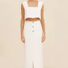 Online Gigi Column Skirt - Ivory Women Skirts