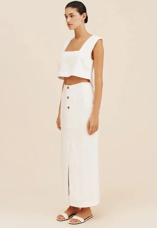 Online Gigi Column Skirt - Ivory Women Skirts