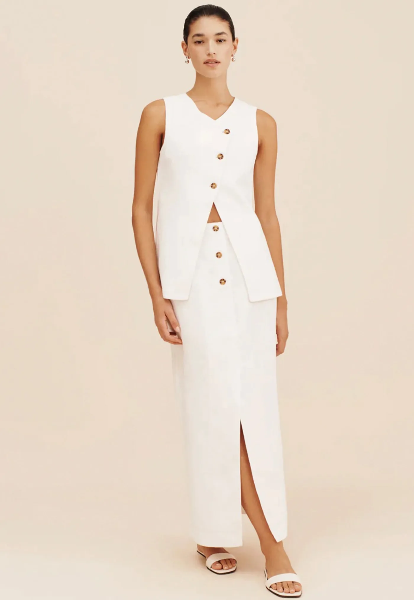 gigi_column_skirt__ivory_3.webp Online Gigi Column Skirt - Ivory Women Skirts
