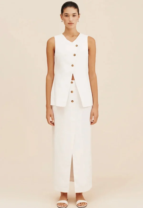 Online Gigi Column Skirt - Ivory Women Skirts