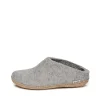 Hot - Slip On with Leather Sole - Grey Women Footwear | Slippers