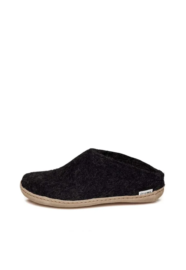 Fashion - Slip On with Leather Sole - Charcoal Women Footwear | Slippers